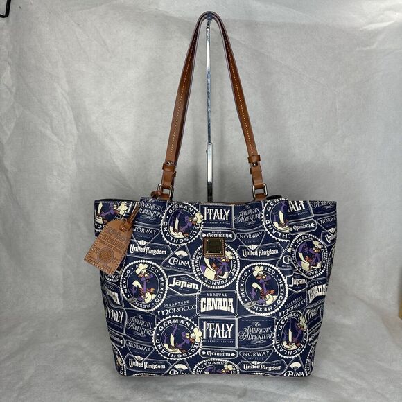 Disney Parks Dooney & Bourke Tote Bag 2017 Epcot Food Wine Festival Figment - Picture 2 of 15